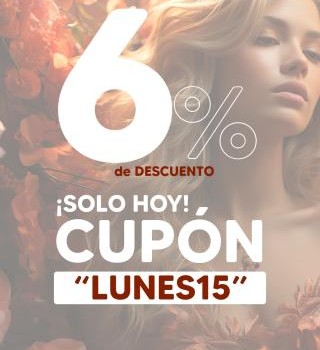 🎉 ¡Buenas noticias, beauty lovers! 🎉
SÓLO POR HOY, en nuestra web tienes un 6% de DESCUENTO en todos