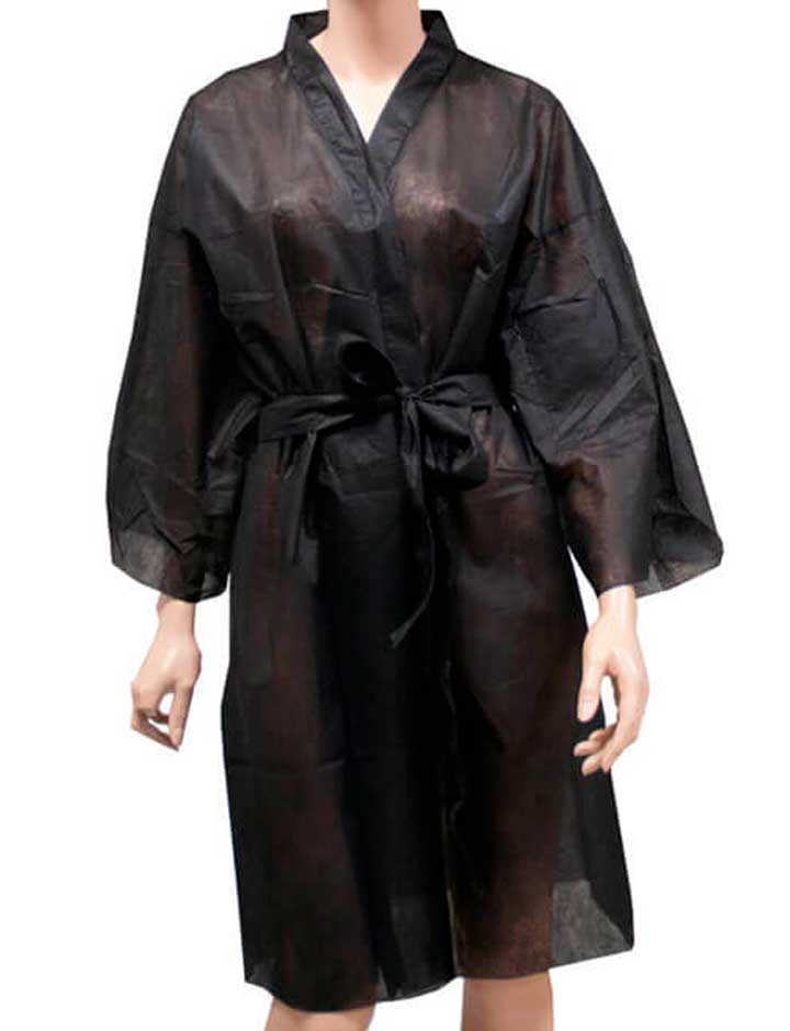 Polli Bolsa de 10 Kimonos Desechables Color Negro