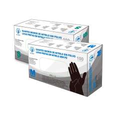 Alba Guantes Negros de Nitrilo sin Polvo 100 uds