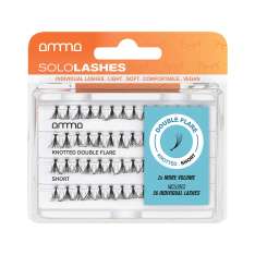 Amma SoloLashes Knotted Short Postizas Individuales de Fibra Sintética Vegana x2 Volumen 56 Uds