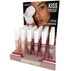 Andreia Kiss Proof Barra de Labios Líquida No Transfer Expositor 18uds + 6 Tester