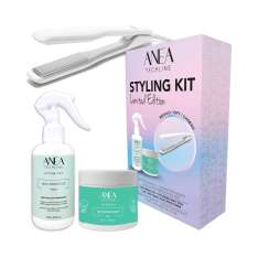 Anea Techline Styling Kit Protector Térmico Para el Cabello 175ml + Cera de Peinado Mate Texturizante 50ml + Mini Plancha Para el Cabello de Regalo
