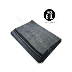 Bifull Pack de 6 Toallas Negras Microfibra
