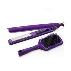Corioliss Kit Plancha de Pelo C1 + Cepillo Paddle Purple Edition