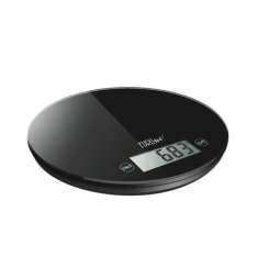 Eurostil Balanza Digital Redonda Negra con Pantalla LCD hasta 5 kg