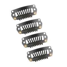 Eurostil Clip Metálico Negro 4 unidades