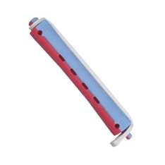 Eurostil DNS Bigudíes Plástico Bicolor - Rojo-Azul 11mm 12 uds