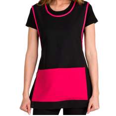 Uniforme para Peluqueria Strech Negra y Fucsia Ajustada Talla Unica