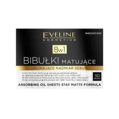 Eveline Cosmetics Papeles Matificantes Secantes 8 en 1 | 50 piezas