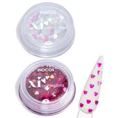 Inocos Glitter de Corazones Para las Uñas 1GR