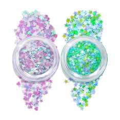 Inocos Glitter Fantasía de Estrellas y Corazones Para Uñas 1GR