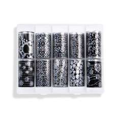 Inocos Nail Art Foil Nº5 Tiras Foil con Patrón de Mosaico 10 uds