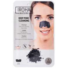 Iroha Nature Tiras Nariz Puntos Negros Carbón 5 Uds.