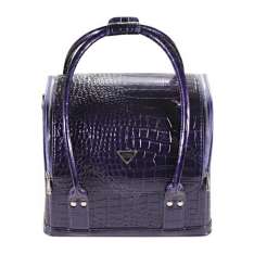Maleta Piel de Cocodrilo Violeta
