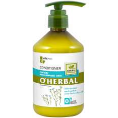 O'Herbal Acondicionador para Cabello Seco y Dañado, con Extracto de Lino 500 ml.