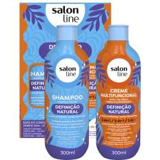 Salon Line Kit de Definición Natural Para Cabello Rizado Champú 300ml + Crema Multifuncional 3en1 300ml