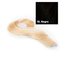 Seiseta Extensiones de Cabello de Trama Recta Tejida Lisa 40/45cm 100GR Negro
