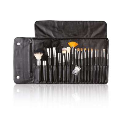 Set profesional de 20 pinceles y 4 brochas de maquillaje + estuche de eco  cuero