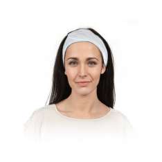 Sibel Diadema de Maquillaje de Microfibra Blanca