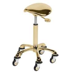 Sibel Saddle Rollercoaster Taburete de Peluquería Dorado
