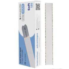 Staleks Pro Expert Lima Recta Juego de Puntas PapMam Reemplazables para Base Metálica Grano 180 - 25 Piezas