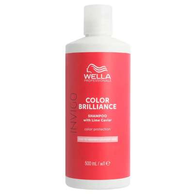 Champú Protector Del Color Cabello Fino Invigo Brilliance Wella 500 Ml