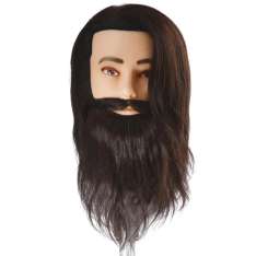 Xanitalia Cabeza de Maniquí con Cabello Largo Para Prácticas de Barberia y Peluquería