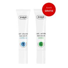 Ziaja - Kit: Contorno de ojos Antiarrugas con Perejil 15ml + Crema Antiojeras con Anciano 15ml