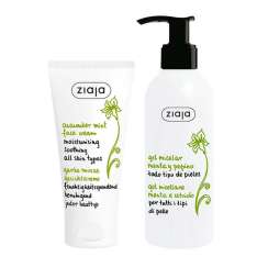 Ziaja Pack Gel Micelar Menta y Pepino 200ml+Crema Facial Menta y Pepino 50ml