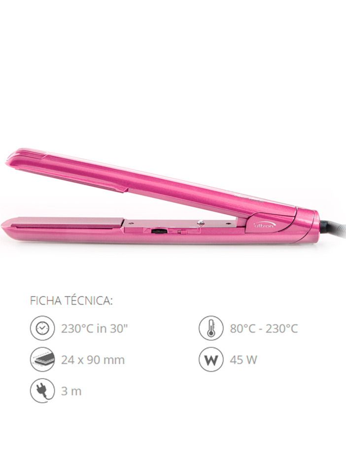 Ultron Plancha de Pelo Mach 2 GLOSS Edition | Rosa